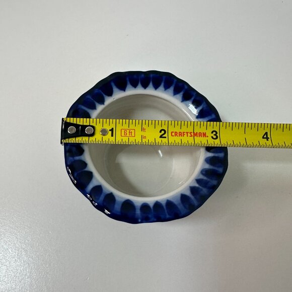 GZHEL Style Blue/White Ceramic Mini Bowl Handmade Russian Decor 3" x 1.75" EUC - Picture 9 of 12